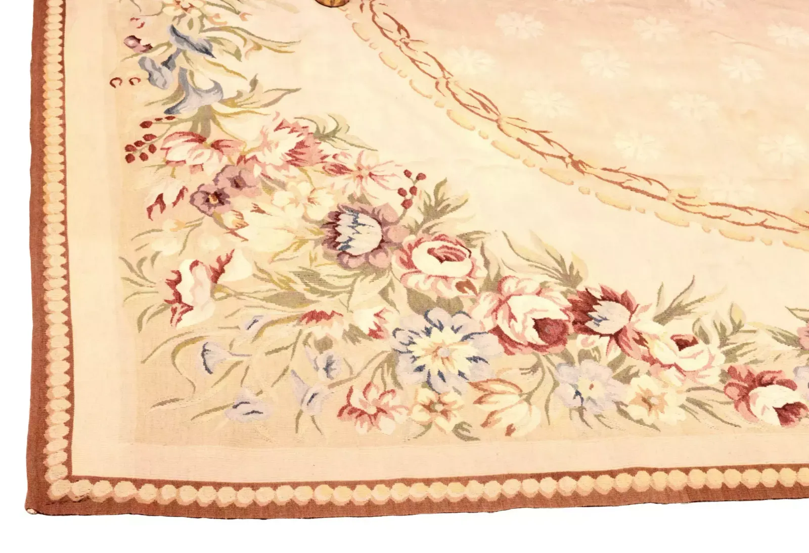 Floral Tapestry In Aubusson Style. End Of The 19th Century. photo furniture