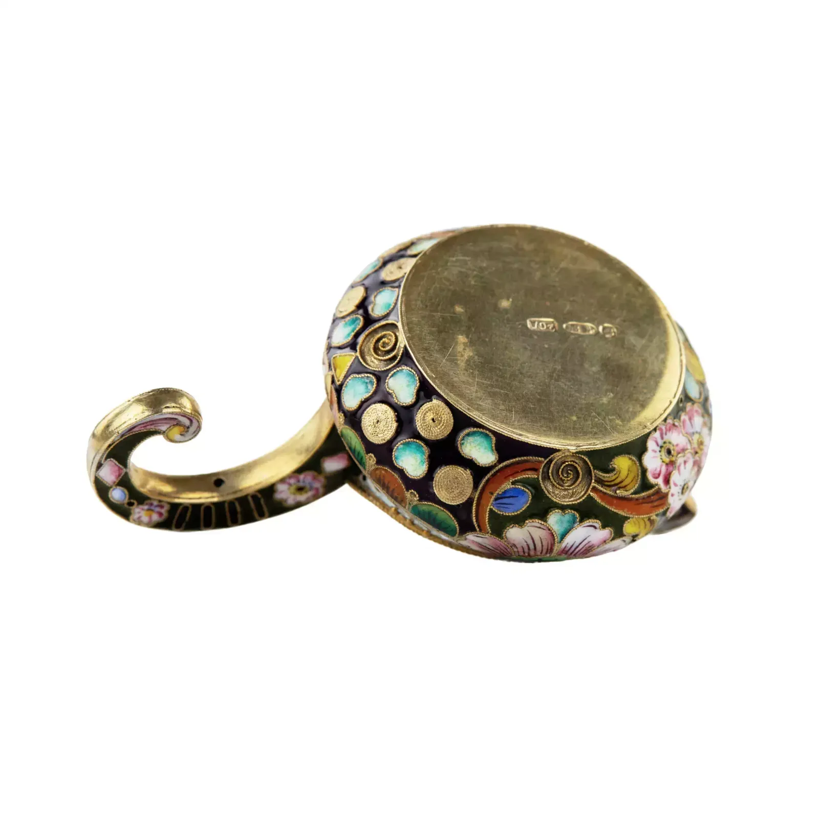 20 Artel. Silver Kovsh With Painted Enamel On Filigree. Moscow, 1908 1917 photo vinterior