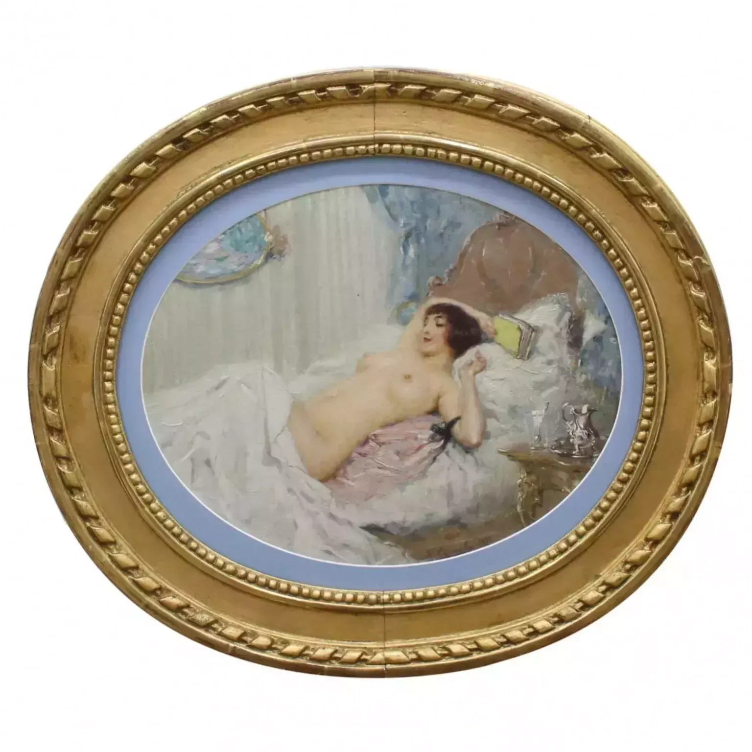 Painting "Nude Girl", K.Somov, 1897 photo for sale