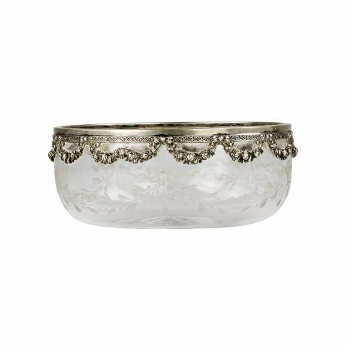 Neoclassical Vase Made Of Crystal In Silver. Early 20th Century photo furniture