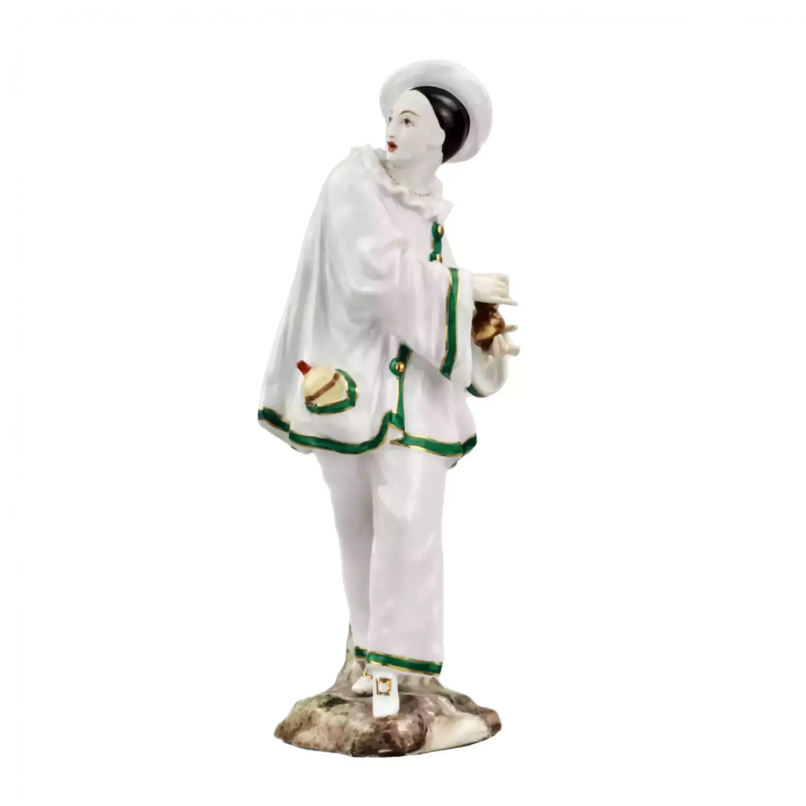 Porcelain Figurine Of Pierrot. Germany. End Of The 19th Century.