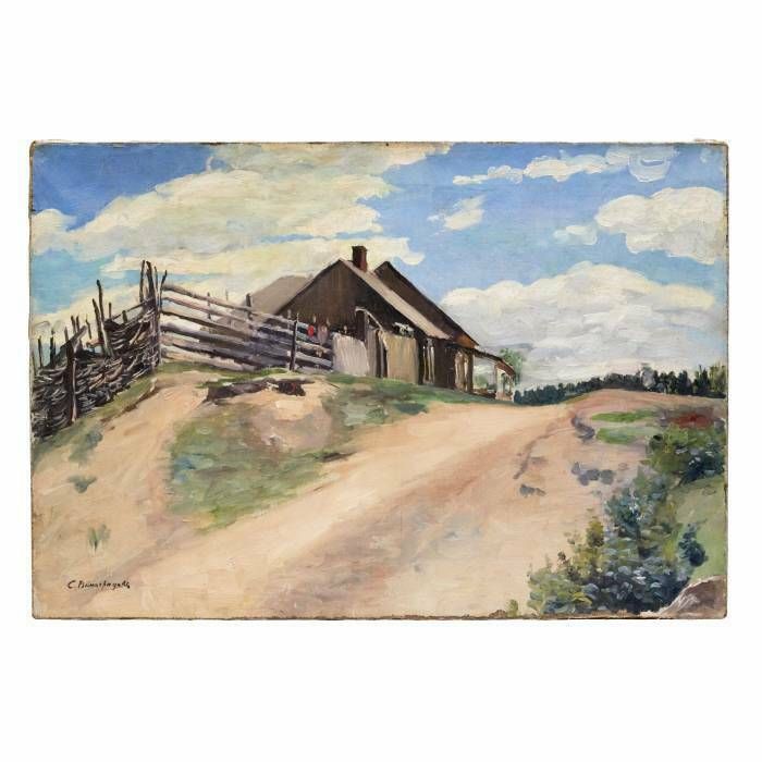 Painting Rural Area. Sergei Arsenievich Vinogradov (1869 1938)