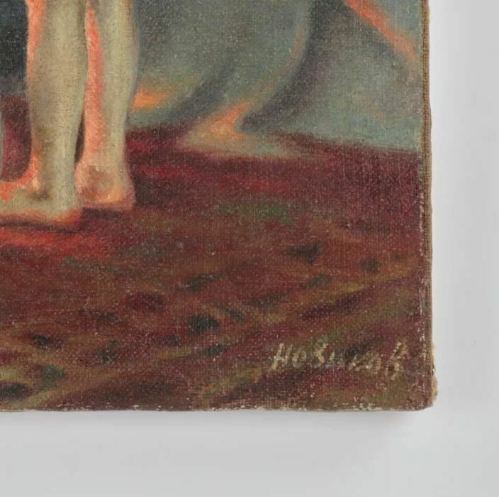 Painting "Children By The Fireplace". Copy Of 20 Years, Author Novikov. photo furniture