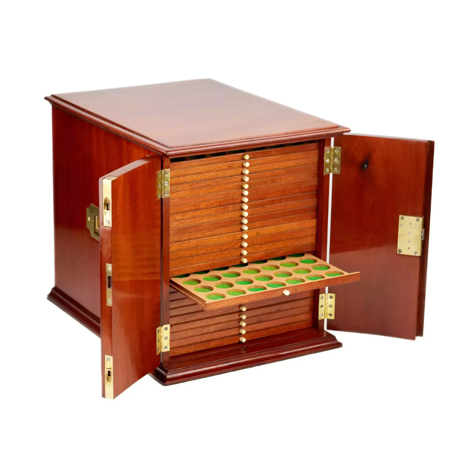 Wooden Cabinet For Coins And Medals Of The 19th Century. photo Furniture