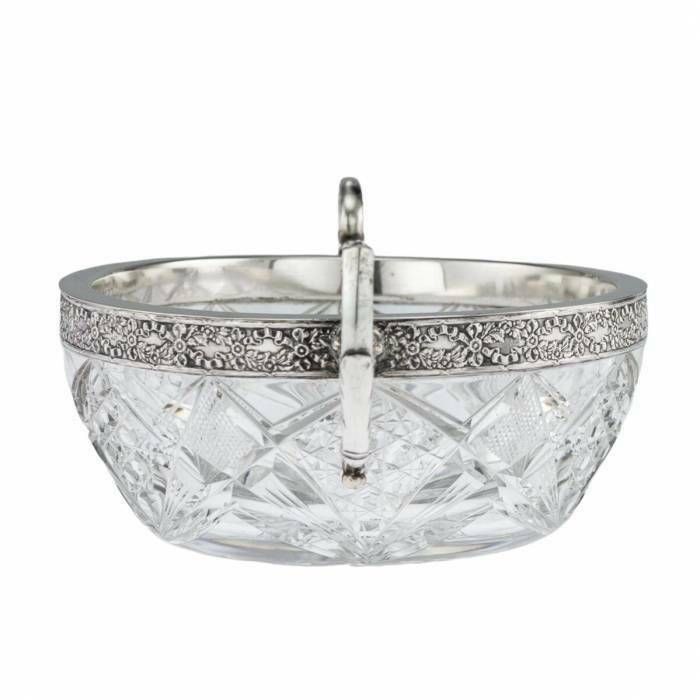 Russian Crystal Vase In Silver 15 Petersburg Artel photo 1539.0