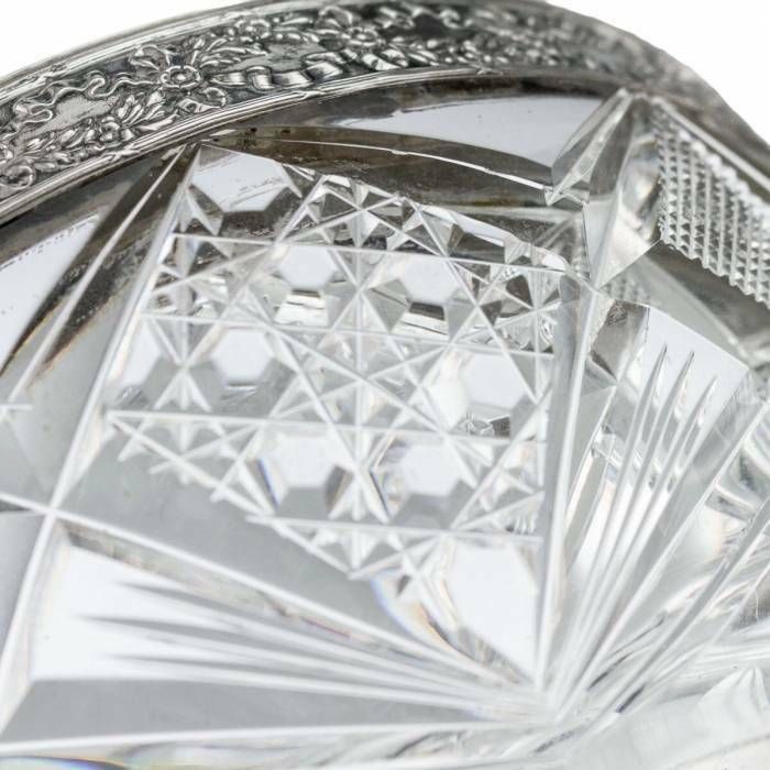 photo for sale Russian Crystal Vase In Silver 15 Petersburg Artel