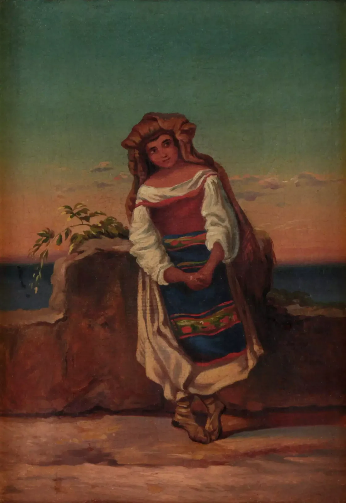 Painting "Neopolitan"., 1800s, Antique photo furniture
