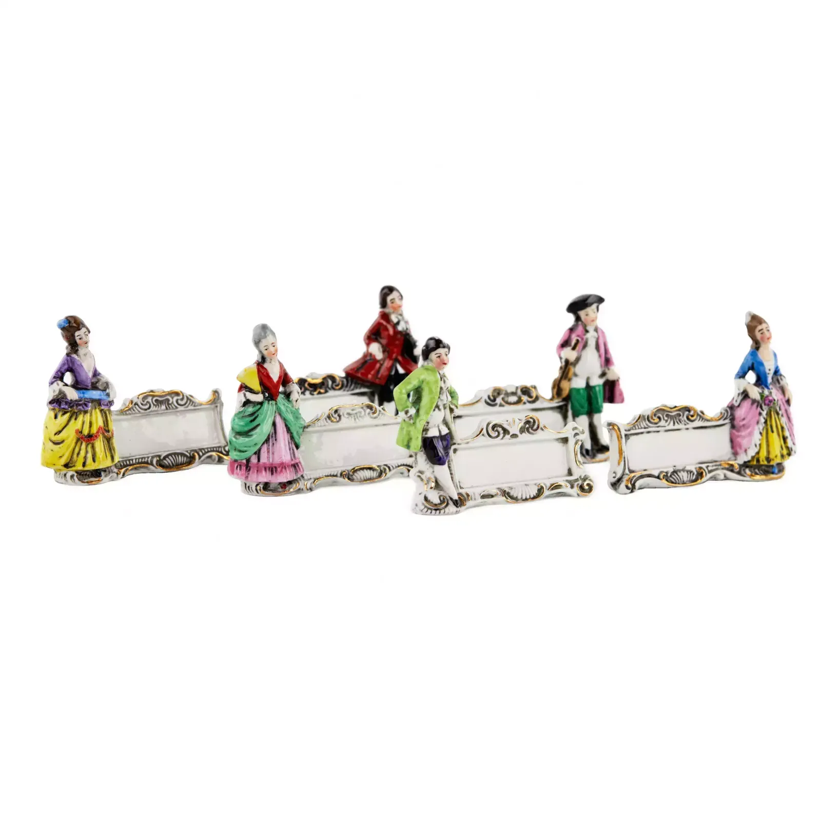 Six Porcelain Figurines For Seating Cards For The Table. Germany. 20th Century photo furniture