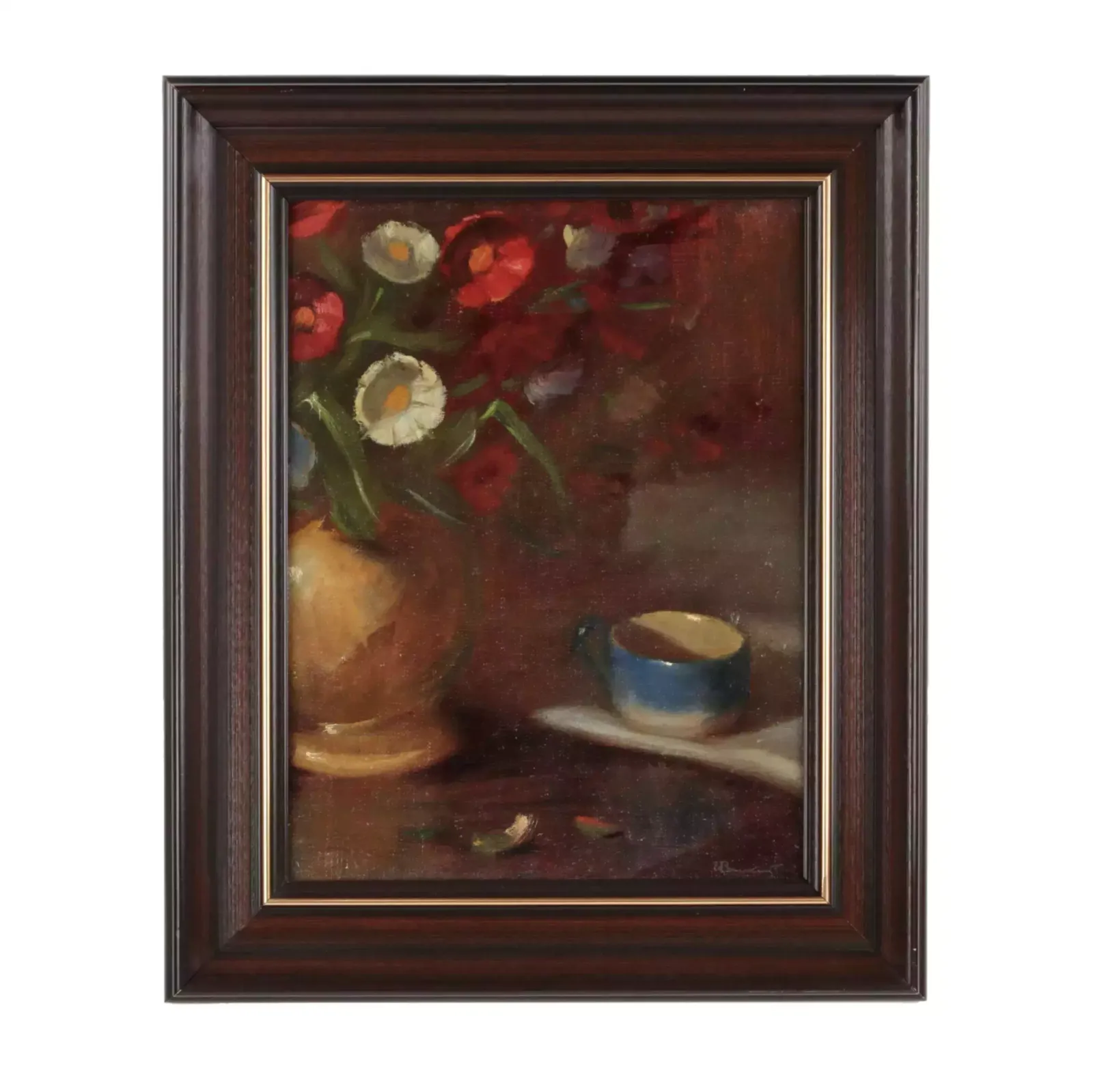 I. Ryazhsky. "Still Life With A Mug And Flowers". photo for sale