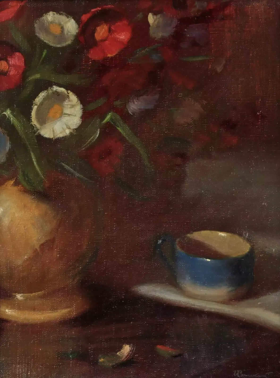 I. Ryazhsky. "Still Life With A Mug And Flowers". photo Art