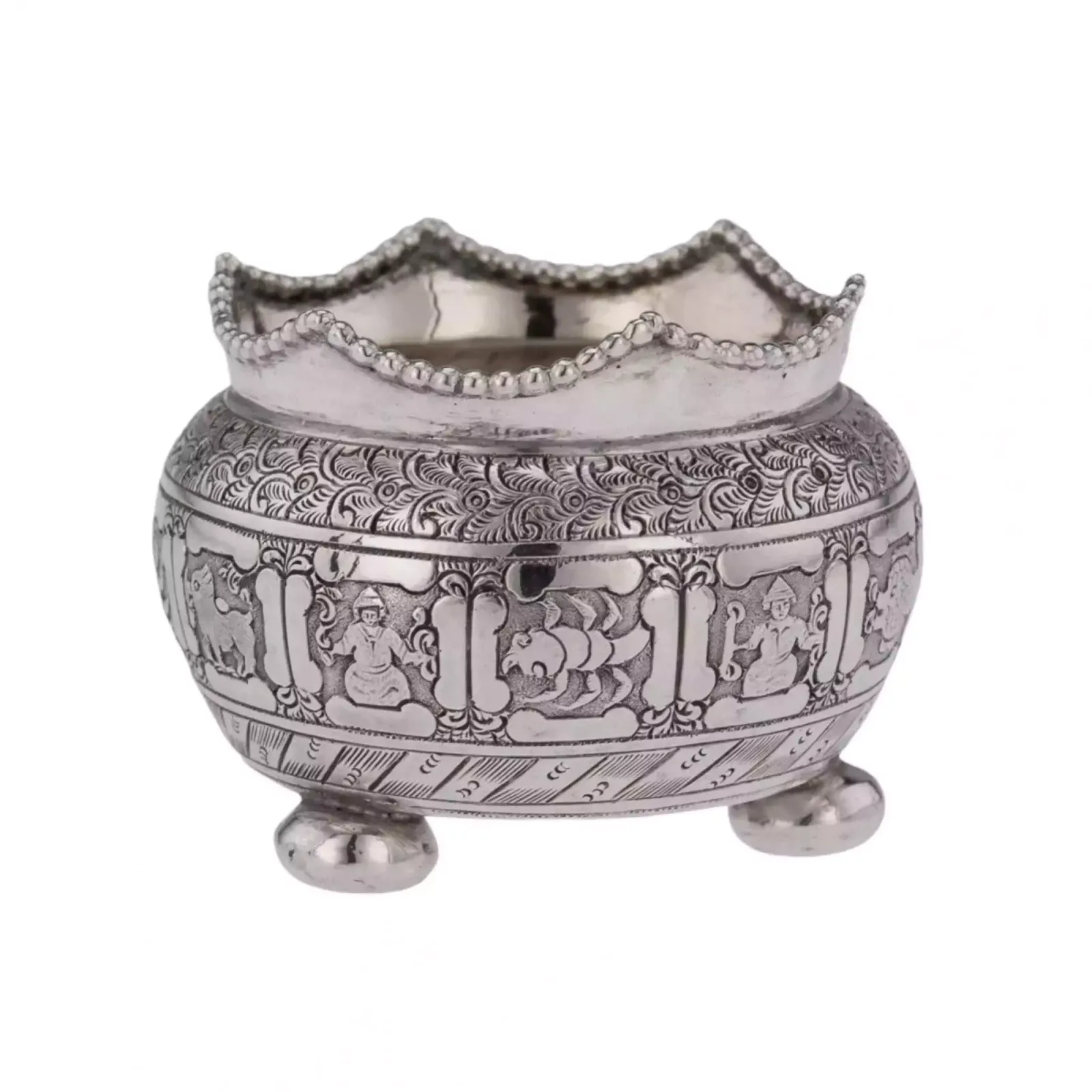 photo furniture Set Of 6 Silver, English Chinoiserie Salt Shakers. London. 1876