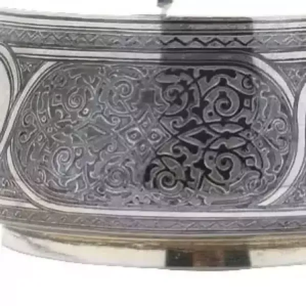 photo for sale Russian Silver Sugar Bowl Of The 19th Century With Niello. Sazikov. 1891