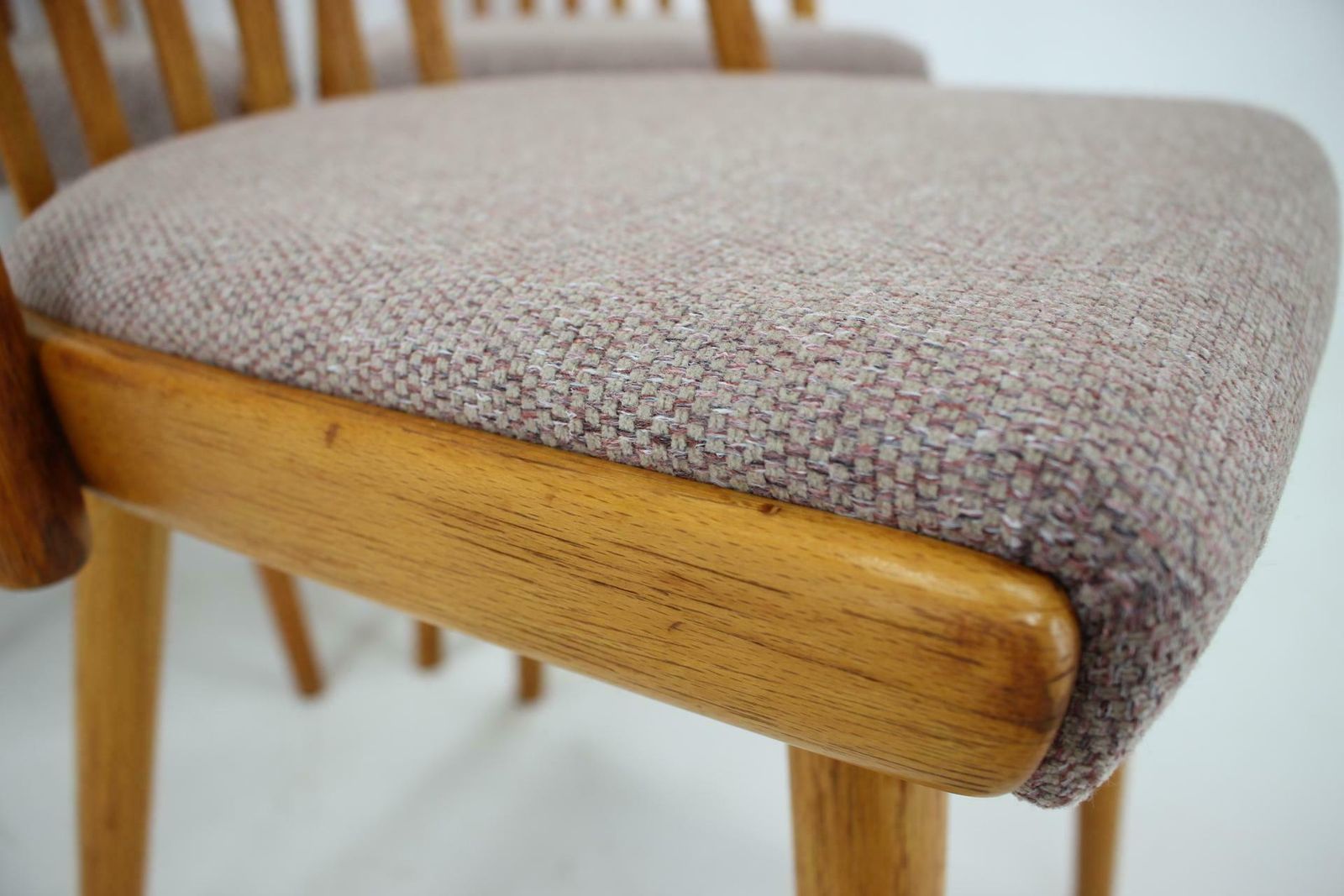 photo buy 1970s Antonin Suman Set Of 4 Oak Dining Chairs, Czechoslovakia