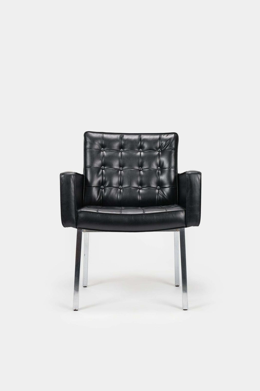 Vincent Cafiero, Armchair, Leather, Knoll International, 50s photo Furniture