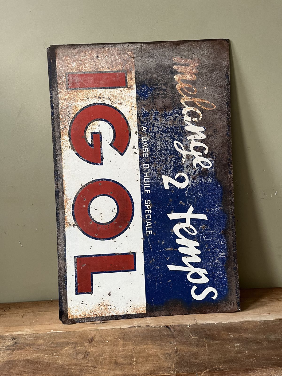 Vintage 1950s French Igol Advertising Sign photo Art