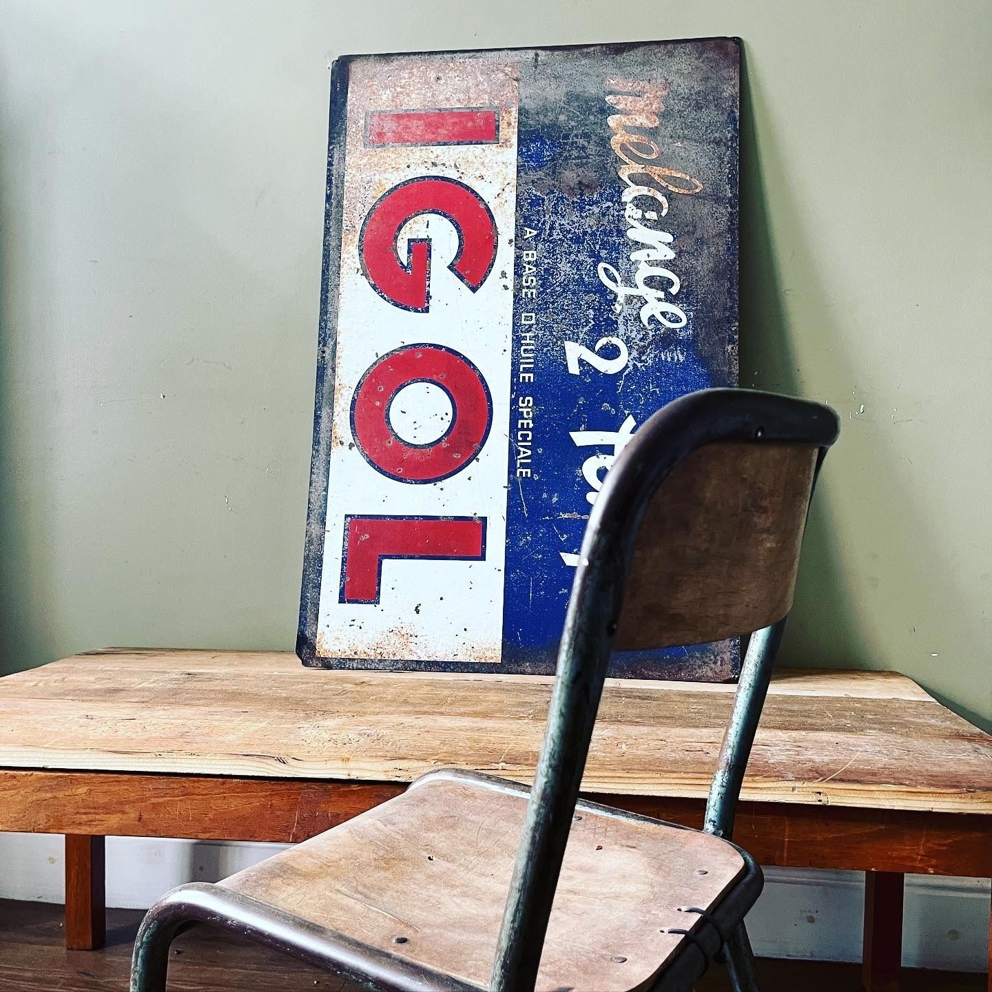 Vintage 1950s French Igol Advertising Sign photo 625.0