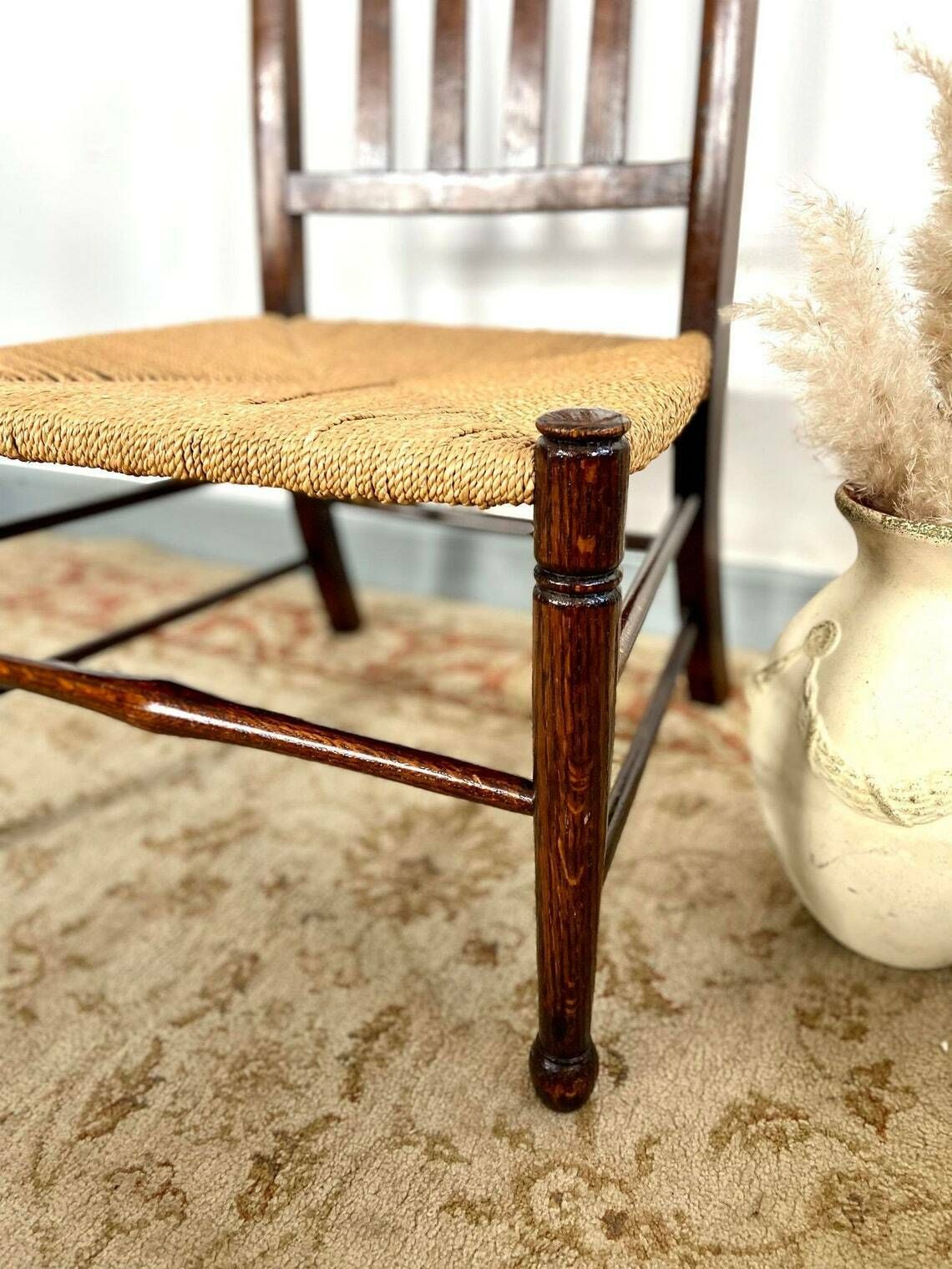 Antique Victorian Childs Chair / Made In England / 19th Century photo vintage