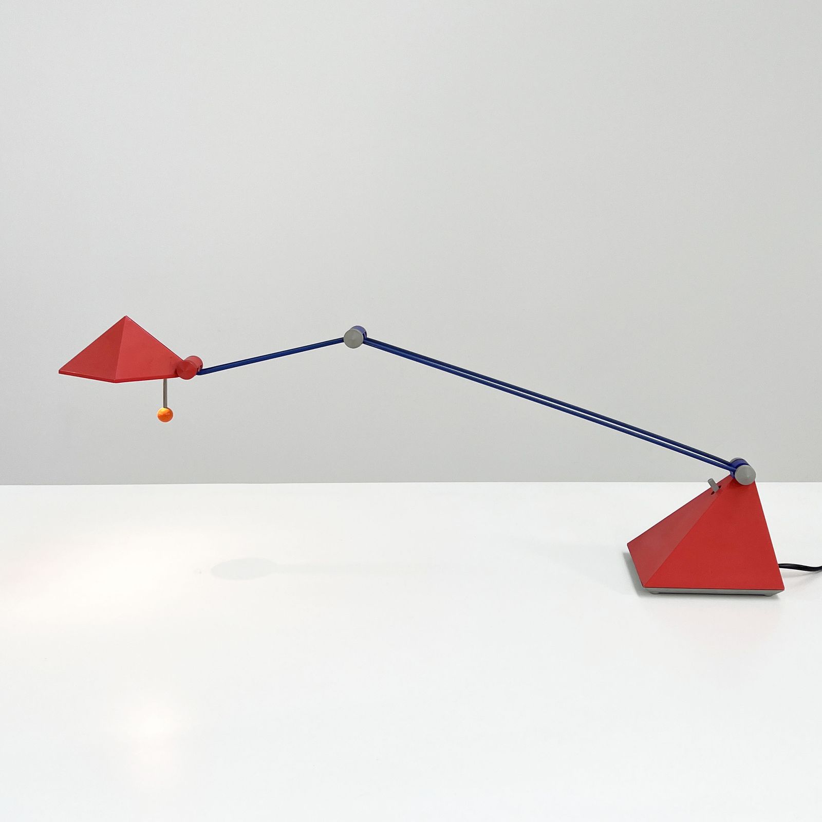 Red Desk Lamp By Lungean & Pellmann For Brilliant Leuchten Germany, 1980s photo for sale