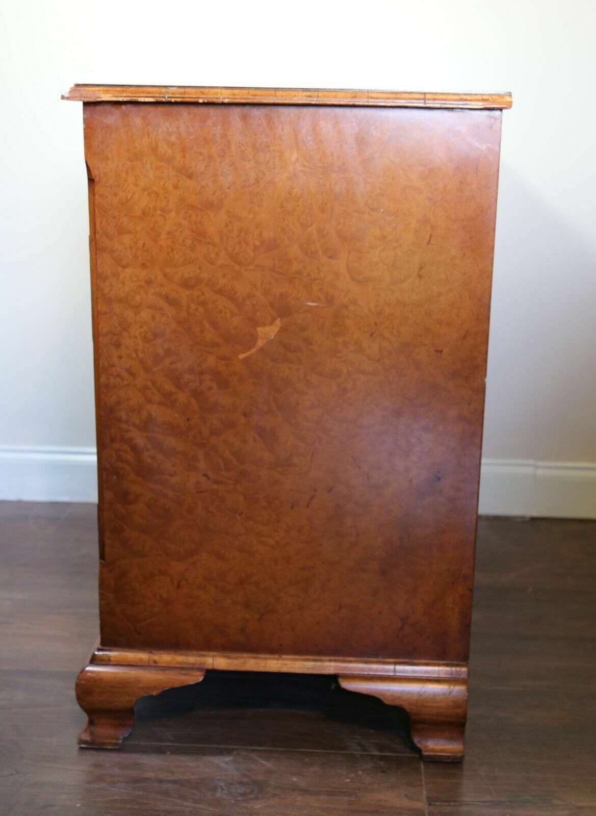 Georgian Style Burr Elm Chest Of Drawers photo vintage