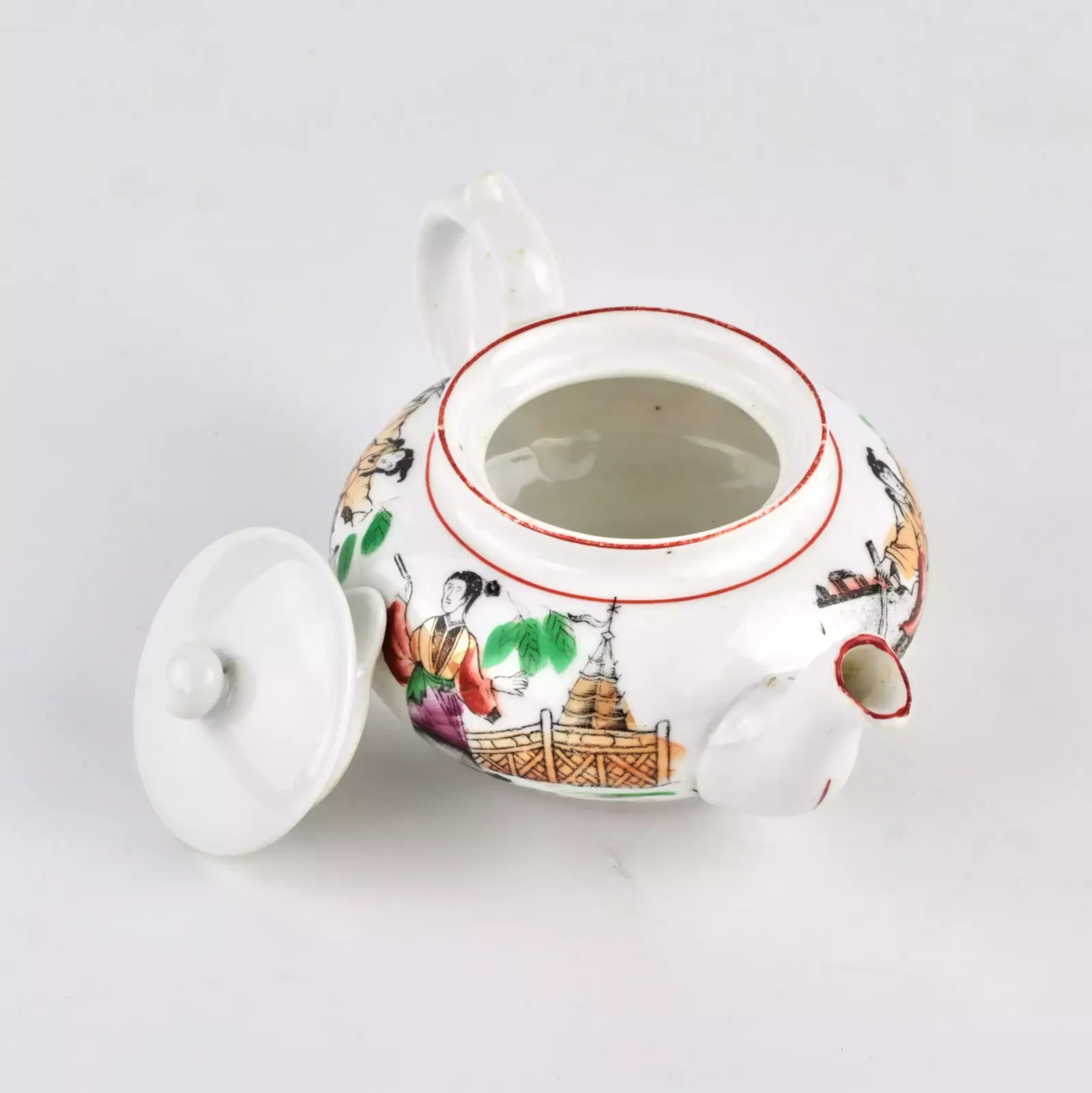 Kuznetsovs Porcelain Teapot., 1800s photo for sale