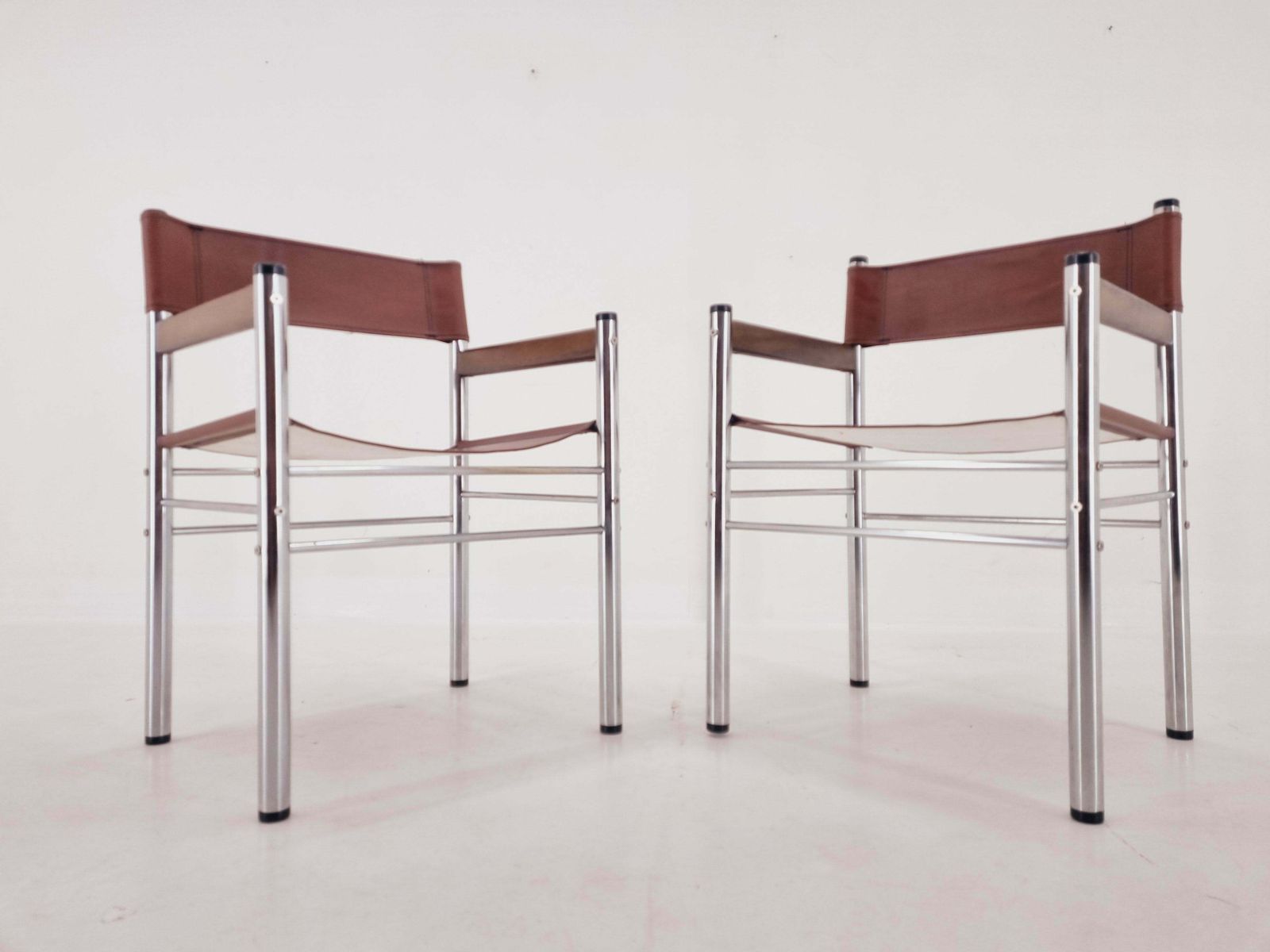 Pair Of Rare Midcentury Tubular Design Armchairs, Germany, 1970s £609.08per Set photo 701.0