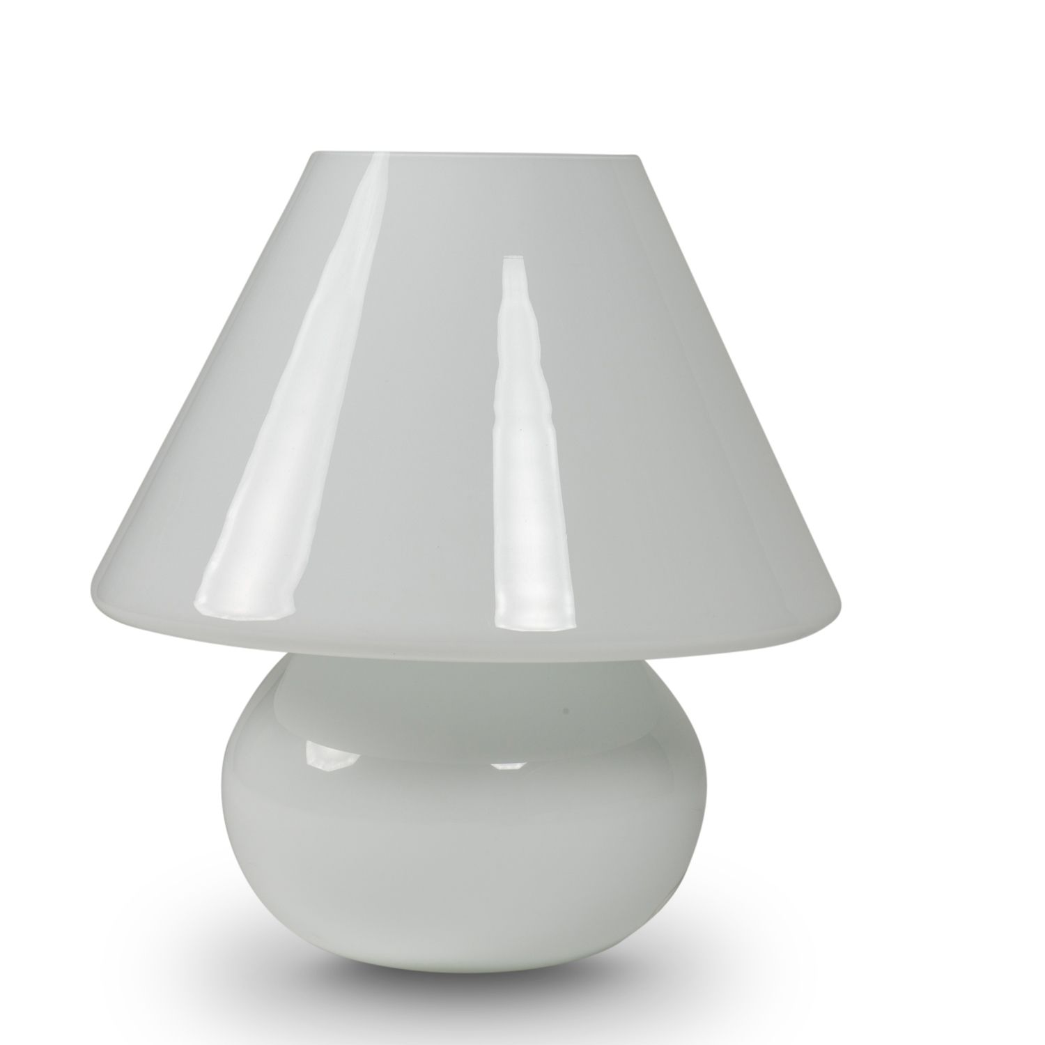 Pair Of White Opaline Lamps, 1990s photo for sale