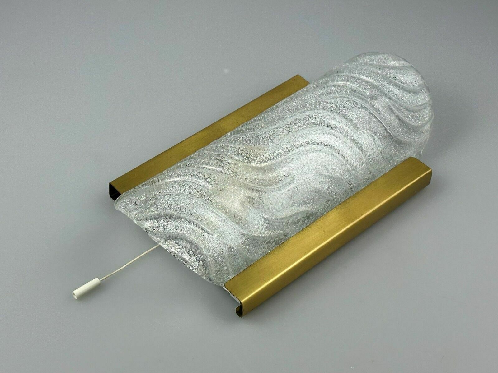 photo vinterior 60s 70s Wall Lamp Fischer Leuchten Germany Wall Sconce Ice Glass Design