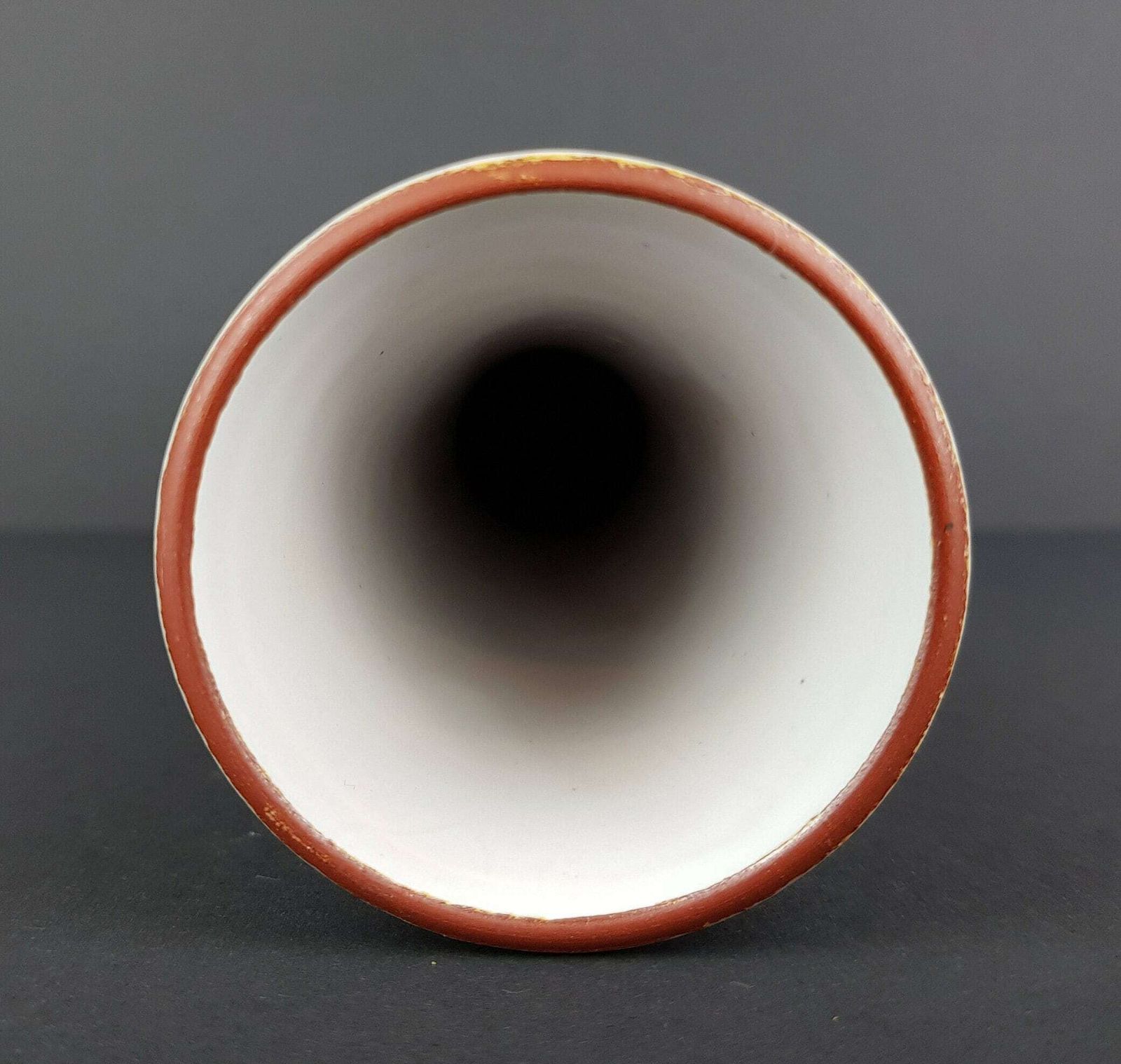Vintage Steuler Keramik Blueish White Vase With Brown Stripes 4125 4 West German Pottery 1950s photo 63.0