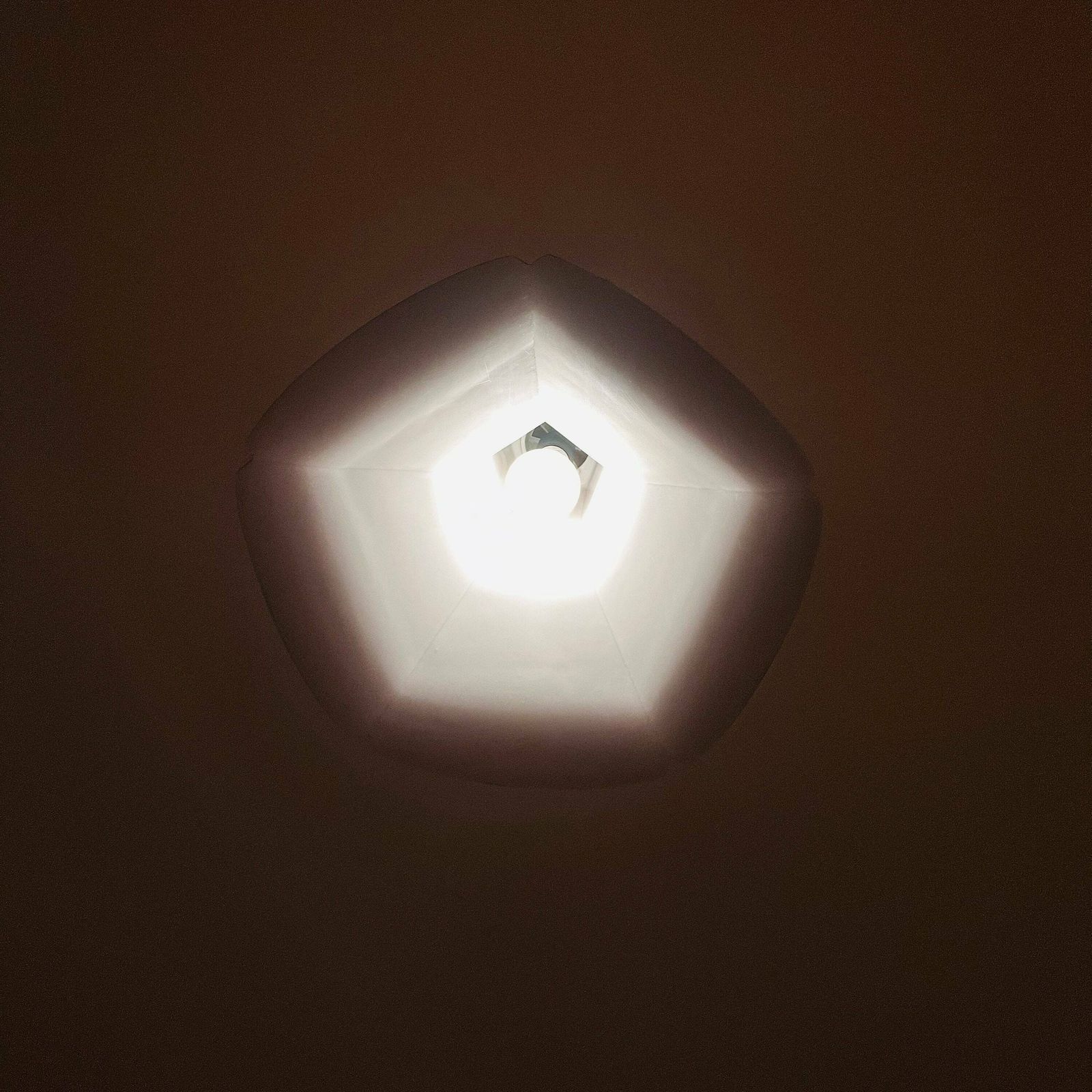 photo for sale Space Age Orange Pendant Lamp Flower Model Germany. 1970