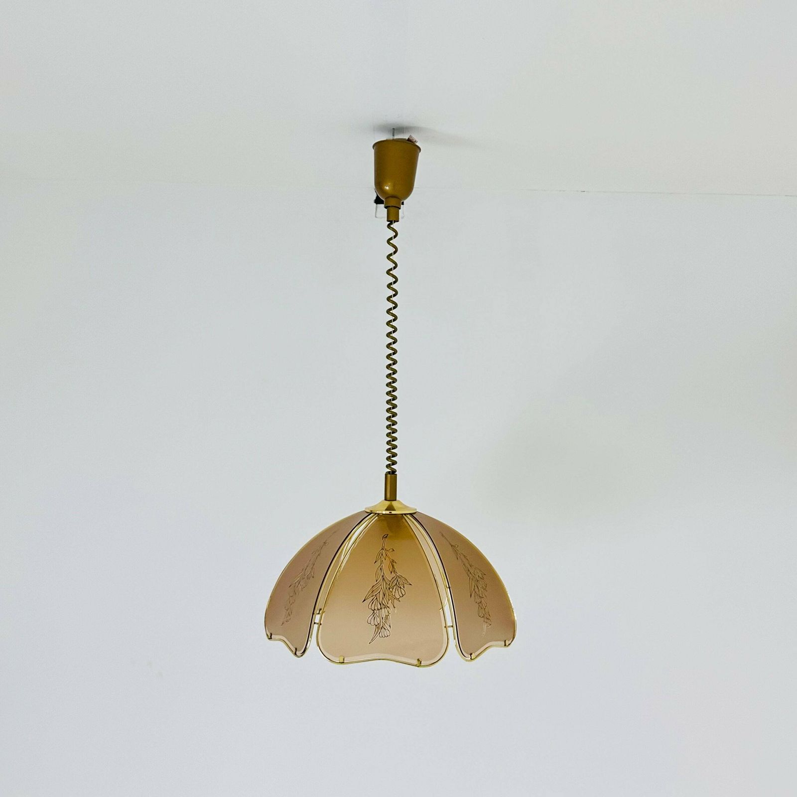Gilt Metal & Murano Glass Pendant Lamp From Eglo Leuchten, Austria, 1970s photo furniture