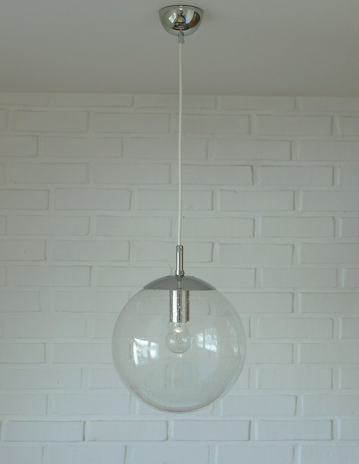 Space Age Ceiling Light / 1 Of 4 / Vintage Hanging Lamp / Pendant Light / 1980s Light Fixture / Mid Century Modern photo furniture