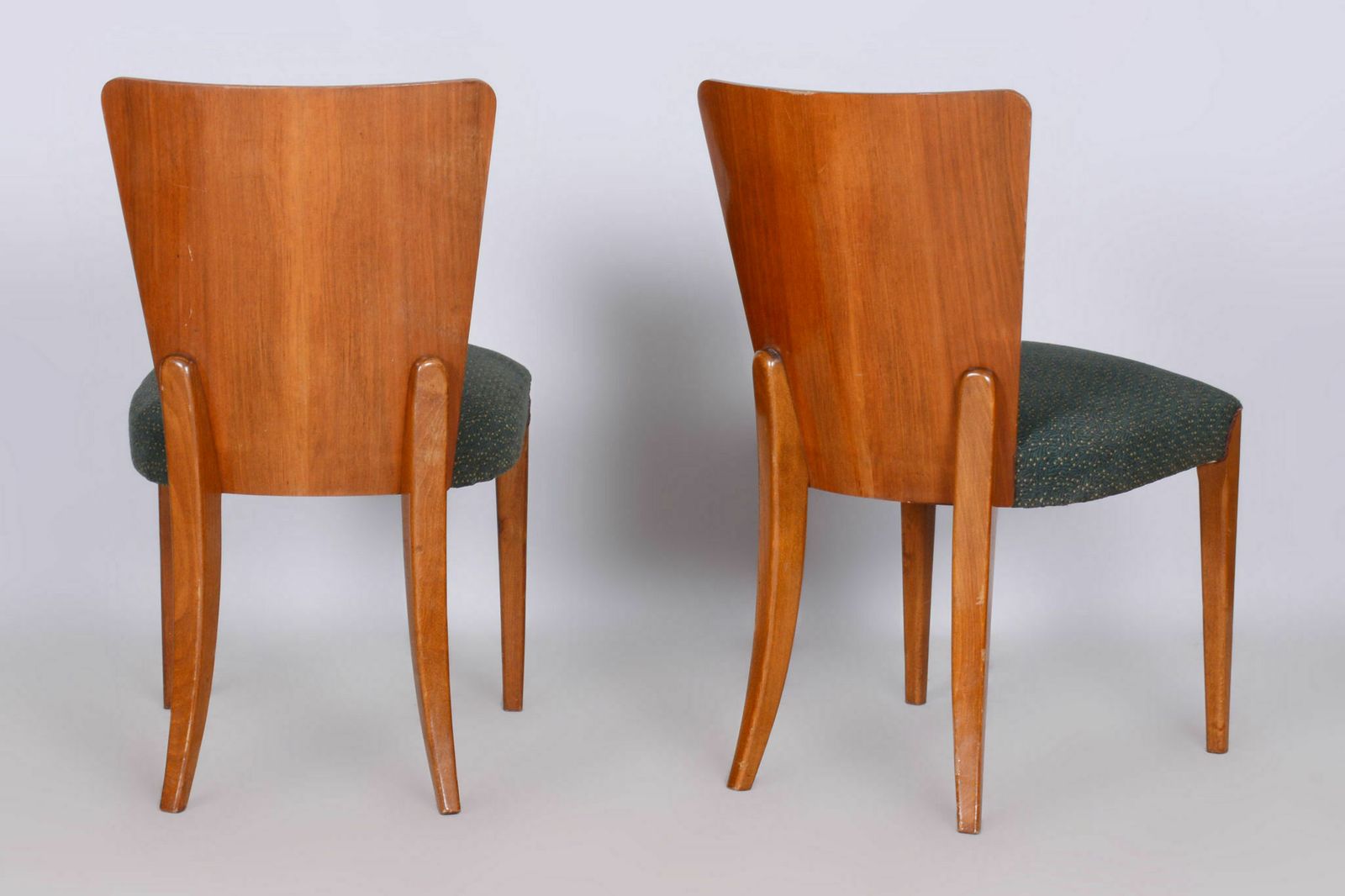 Set Of Four Original Artdeco Chairs, Halabala, Up Zavody, Beech, Czechia, 1940s photo vinterior