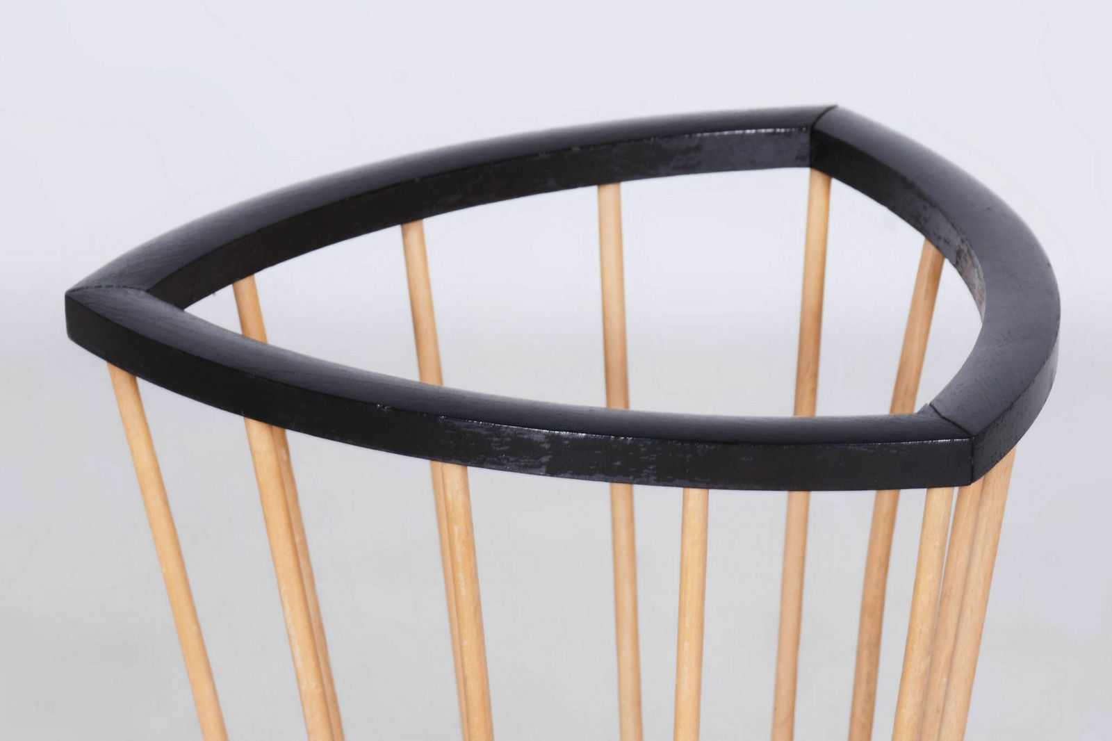 Restored Midcentury Beech Umbrella Stand, Revived Polish, Czechia, 1950s photo furniture