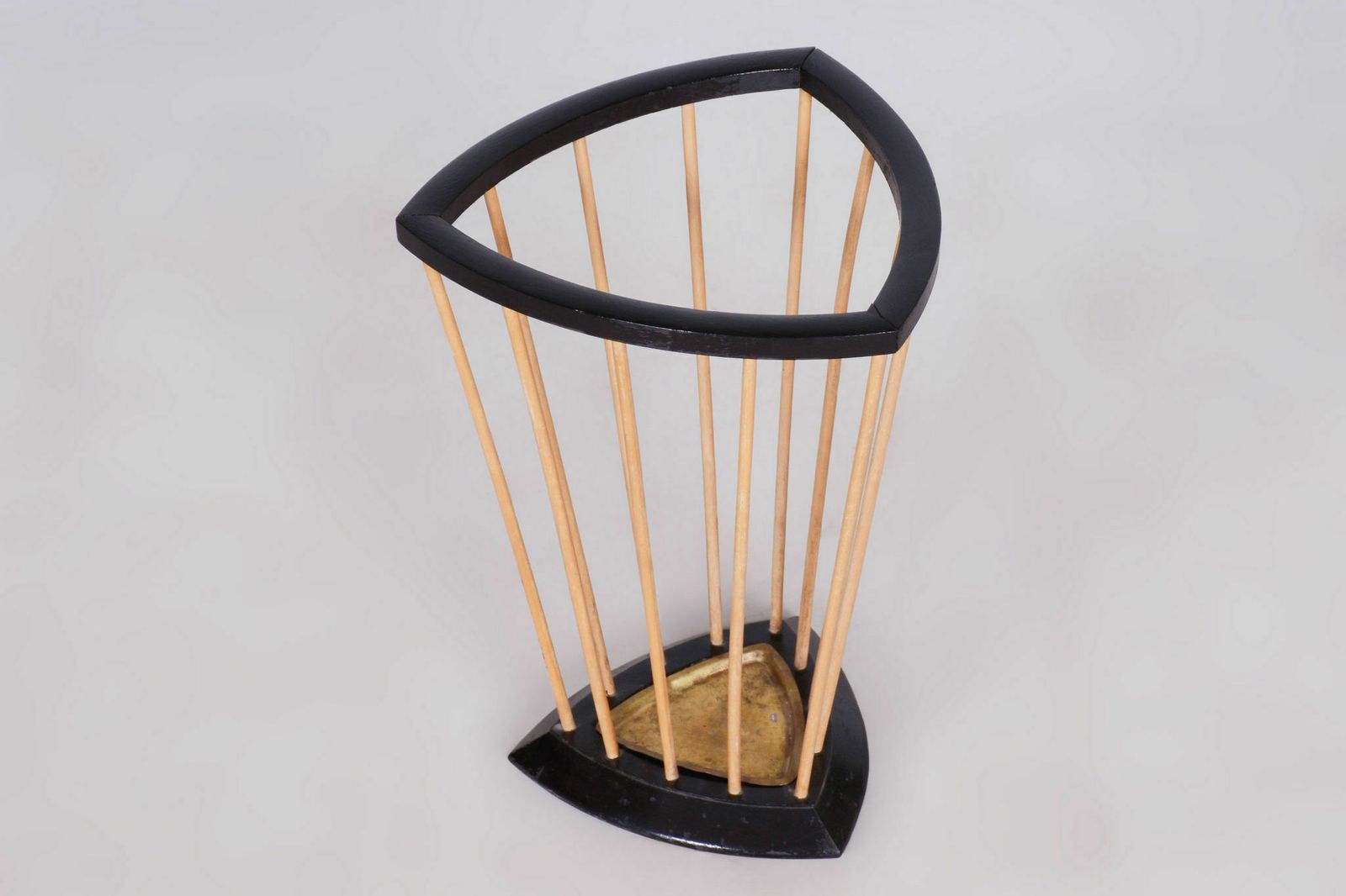 Restored Midcentury Beech Umbrella Stand, Revived Polish, Czechia, 1950s photo for sale