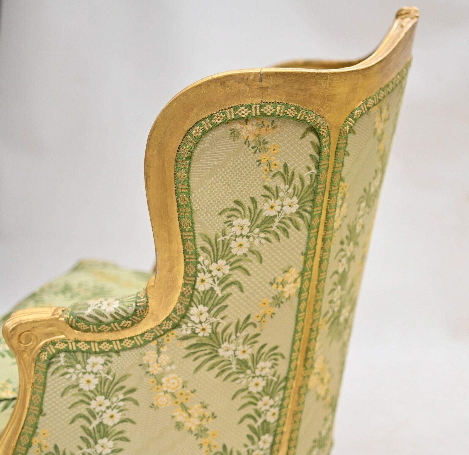 Pair French Gilt Arm Chairs Fauteuils photo vinterior