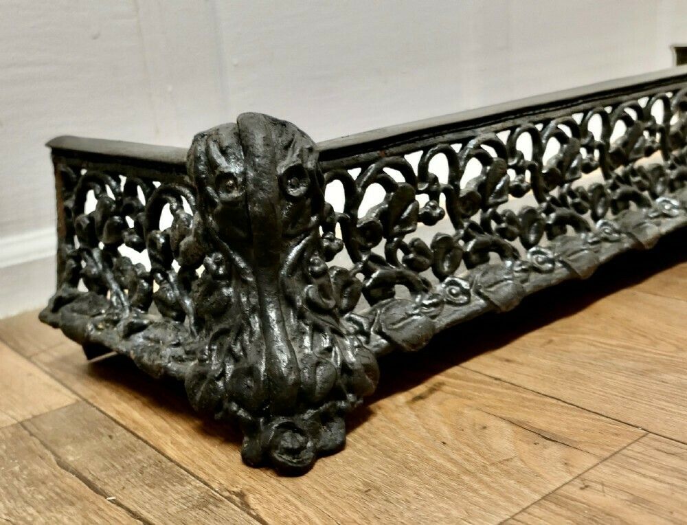 Art Nouveau Cast Iron Colebrookdale Style Fender Or Dog Grate photo buy