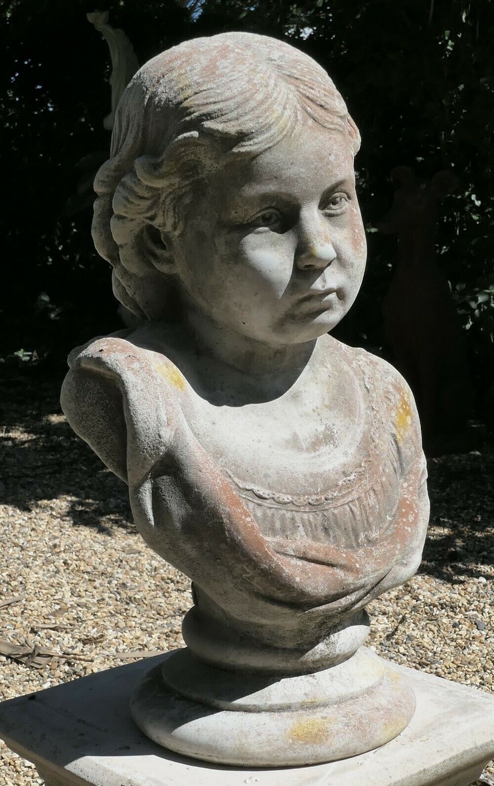 Head And Shoulder Bust Of A Young Girl Garden Statue photo furniture