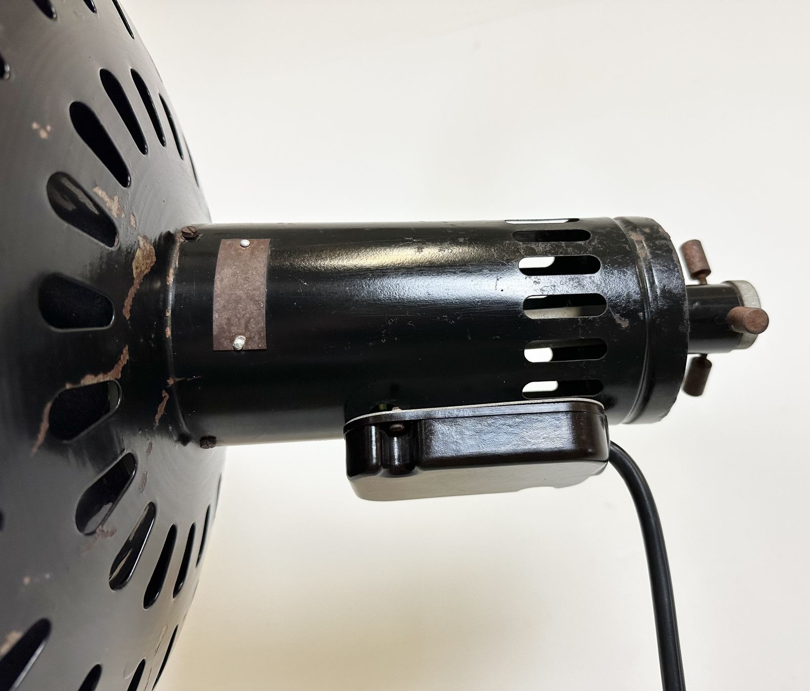 Large Vintage Black Theatre Spotlight, 1960s photo vintage