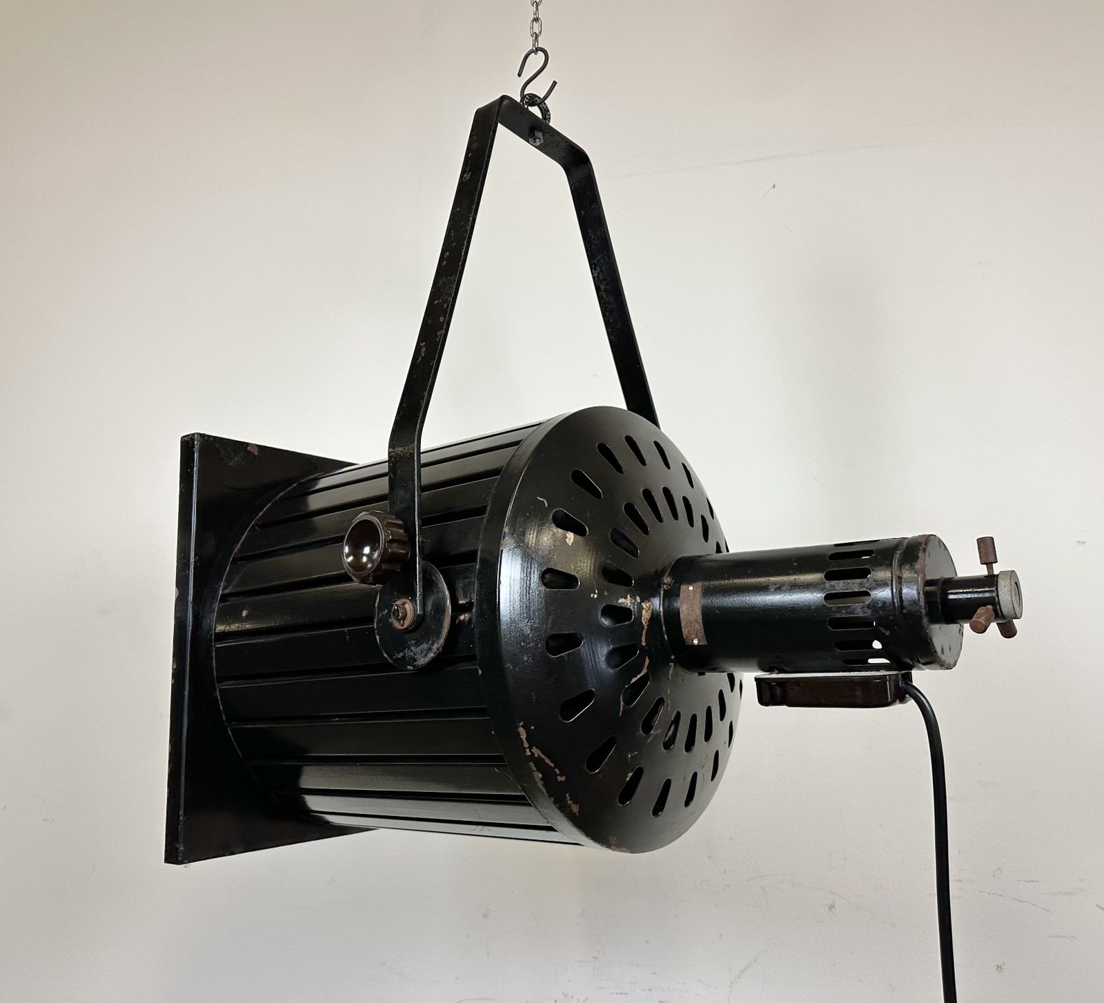 photo for sale Large Vintage Black Theatre Spotlight, 1960s