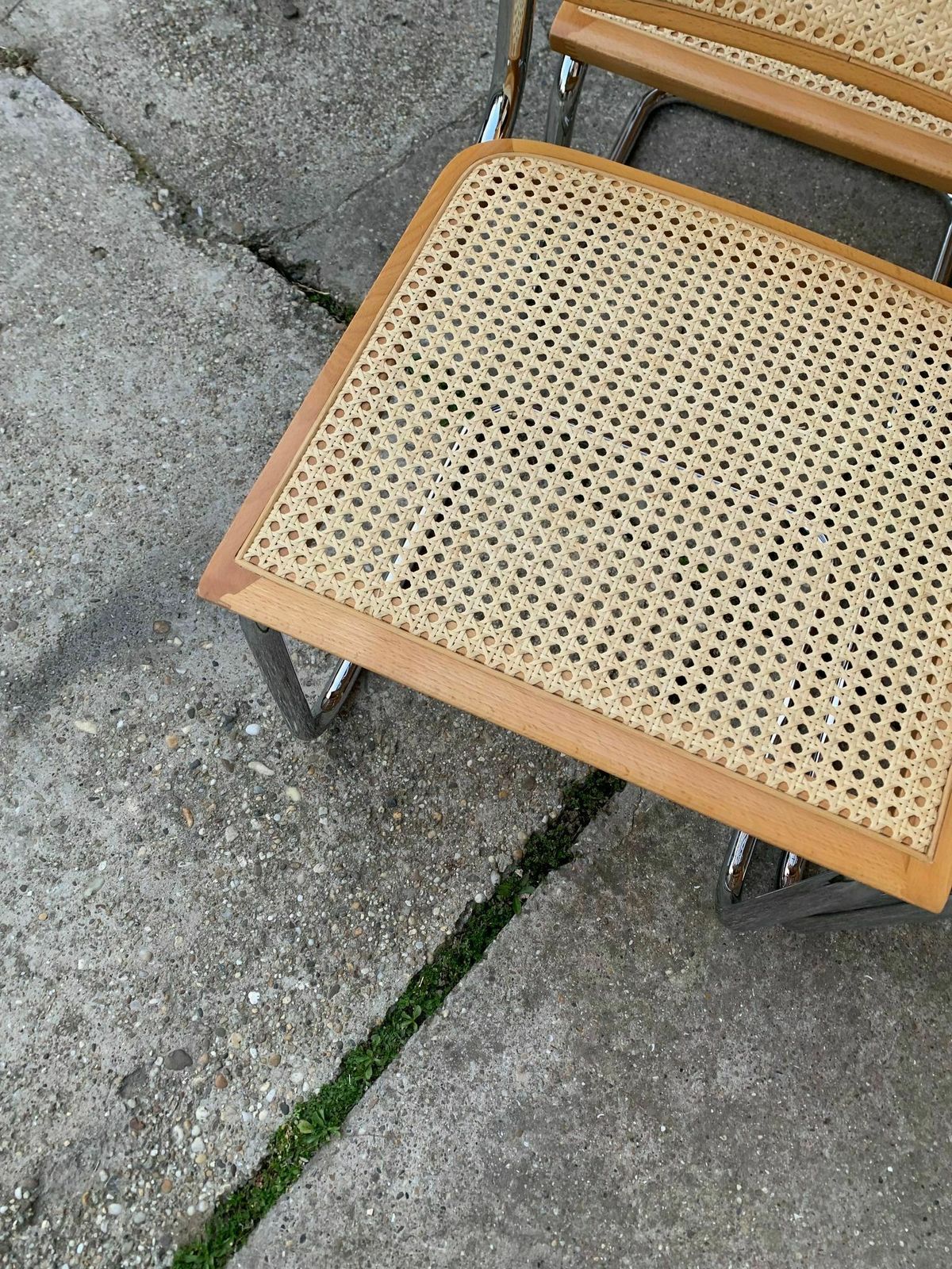 Set Of 5 Mid Century Italian B32 Cesca Chairs By Marcel Breuer, 1970s photo for sale