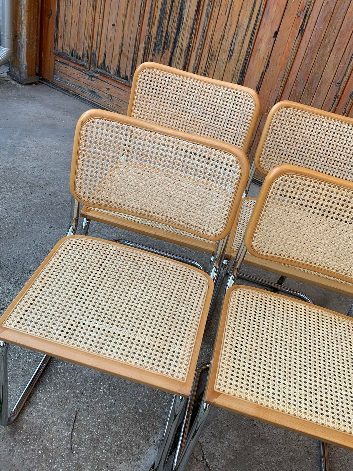 Set Of 4 Mid Century Upholstered Cesca Chairs, Italy 1970s photo vinterior