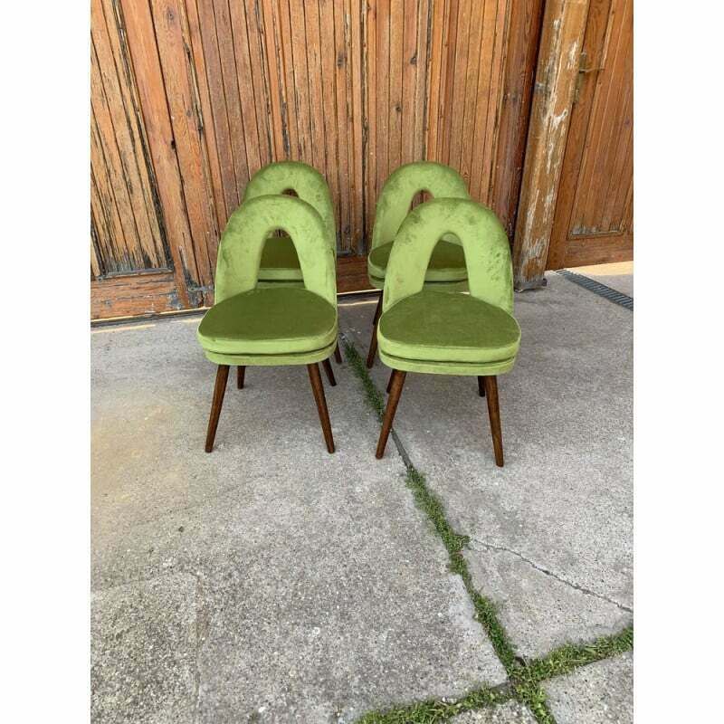 photo furniture Set Of 4 Mid Century Dining Chairs By Antonín šuman For Tatra Nábytok, 1960s