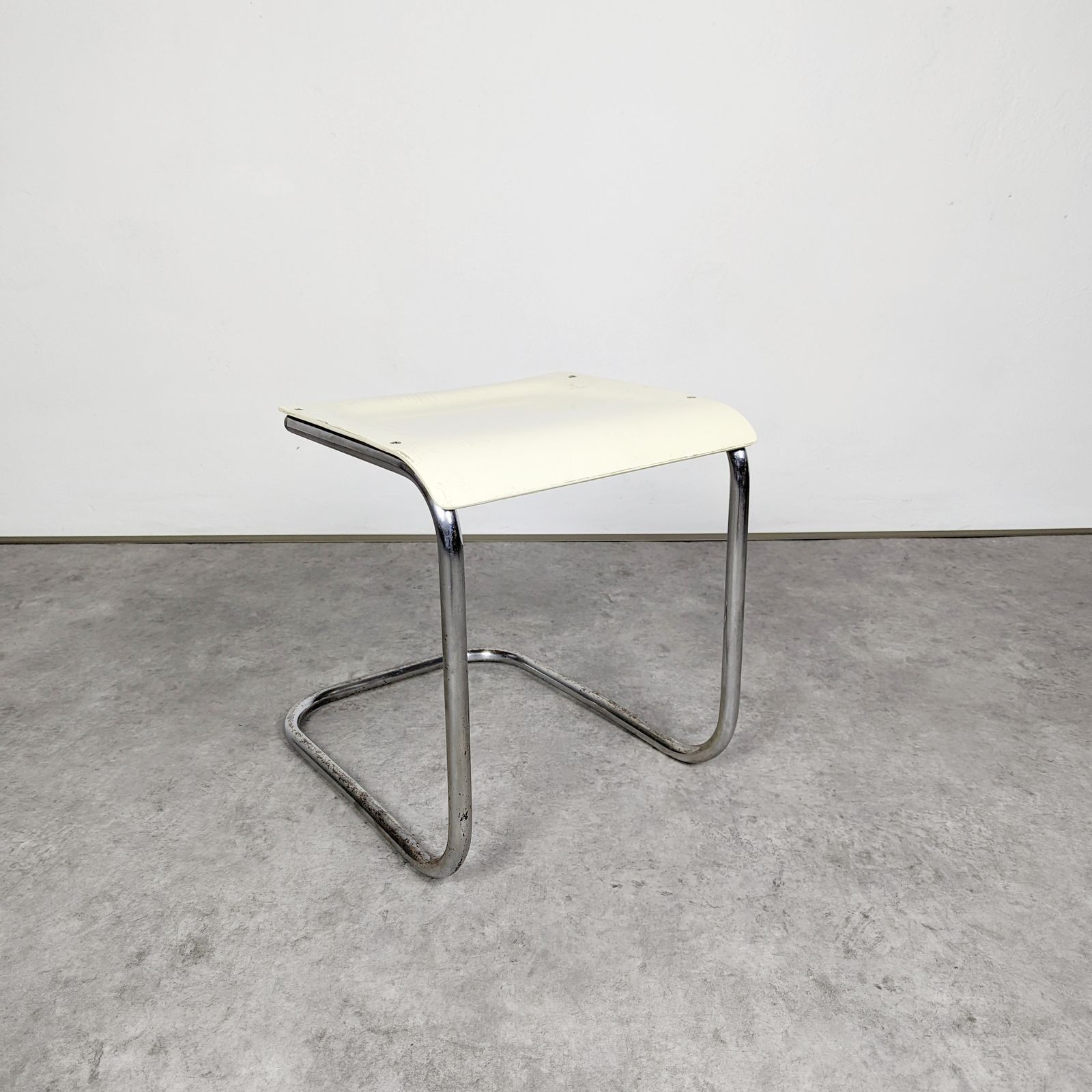 Pair Of Cantilever Tubular Steel Bauhaus Stools By Mart Stam photo Furniture
