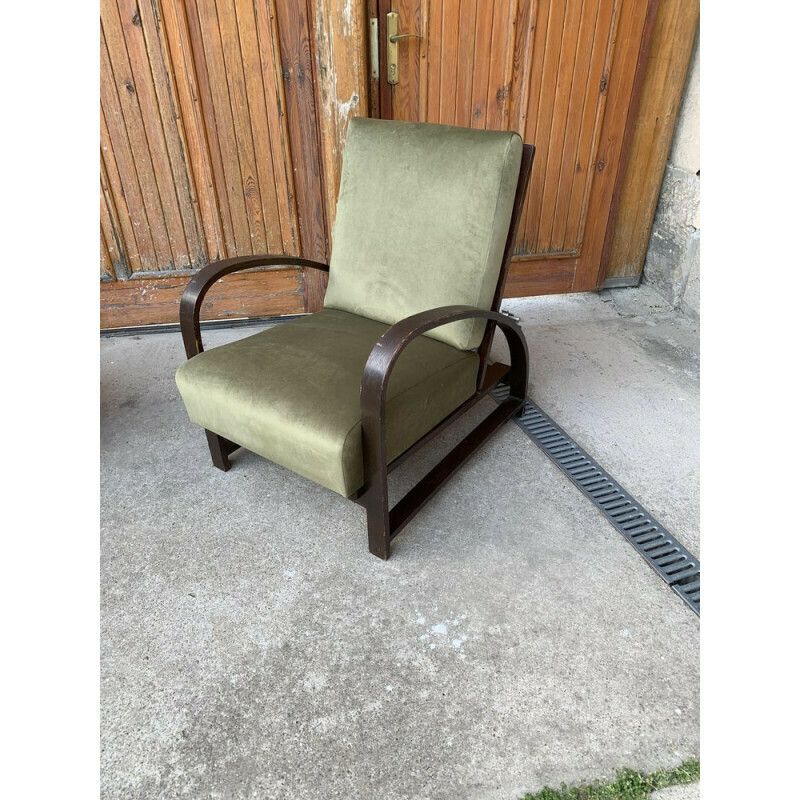 Vintage Lounge Chair By Jindřich Halabala, 1930s photo 4411.0