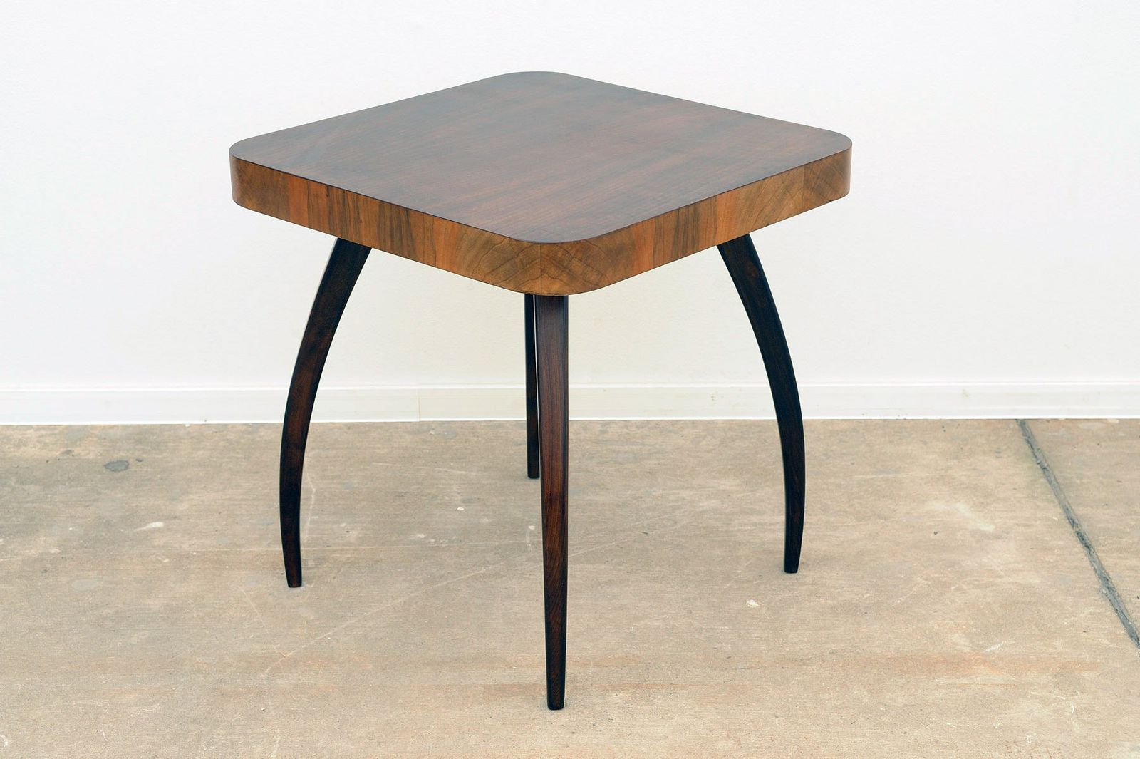 Furniture Fully Renovated Walnut Spider Table H259 By Jindřich Halabala, 1950´S photo