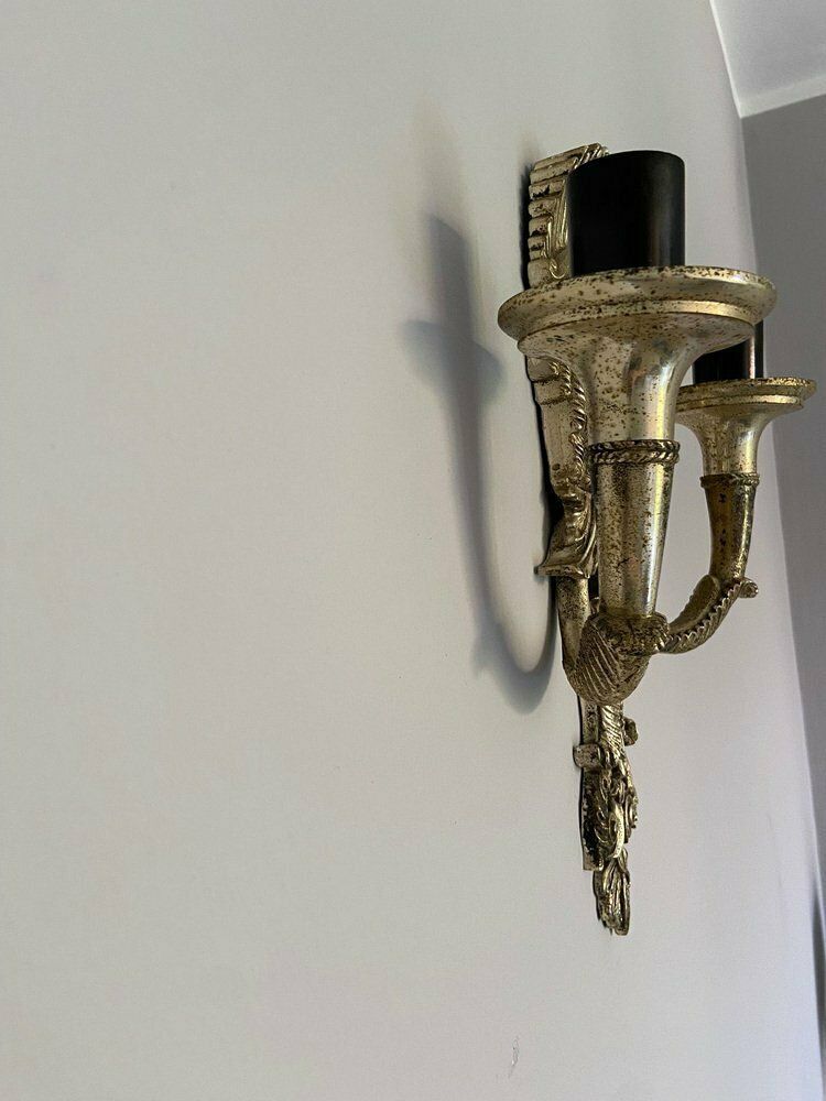 photo buy Silver Plated Alloy Greek Tragedy Wall Lamps, Set Of 2