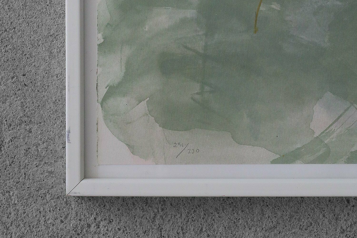 Lennart Aschenbrenner, Composition With Stick, Color Lithograph, 1986, Framed photo Art