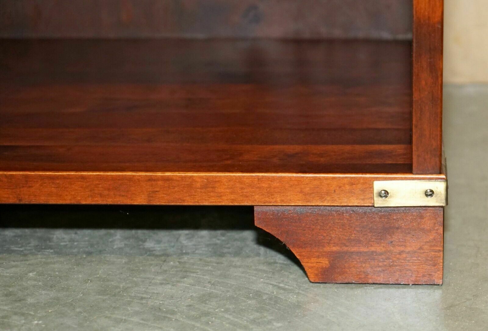 Furniture Pair Of Miliary Campaign Side End Lamp Wine Bedside Table Chests With Drawers photo
