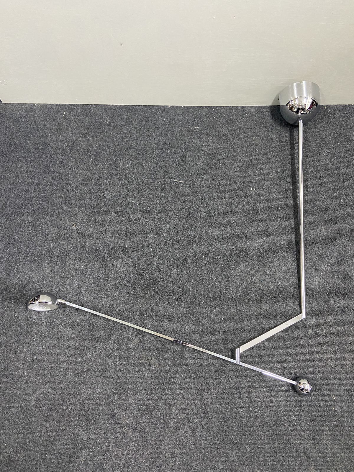 photo vintage Minimal Chrome Counter Balance Ceiling 1970's Lamp
