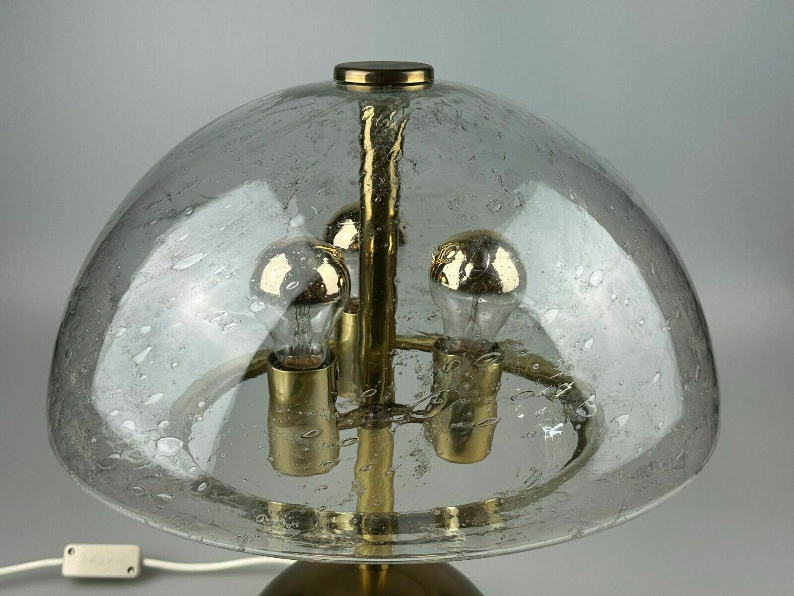 photo for sale 60s 70s Table Lamp By Doria Leuchten Germany Glass & Brass Space Age